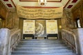 Stairs leading to the entrance to Stasi Museum in the Runde Ecke building in Leipzig Royalty Free Stock Photo